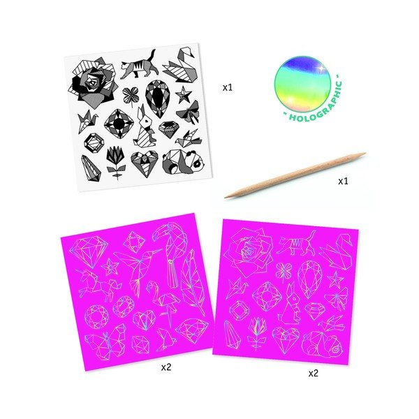 Komplet 4 slik za praskanje Djeco Rainbow Ornaments-image-1
