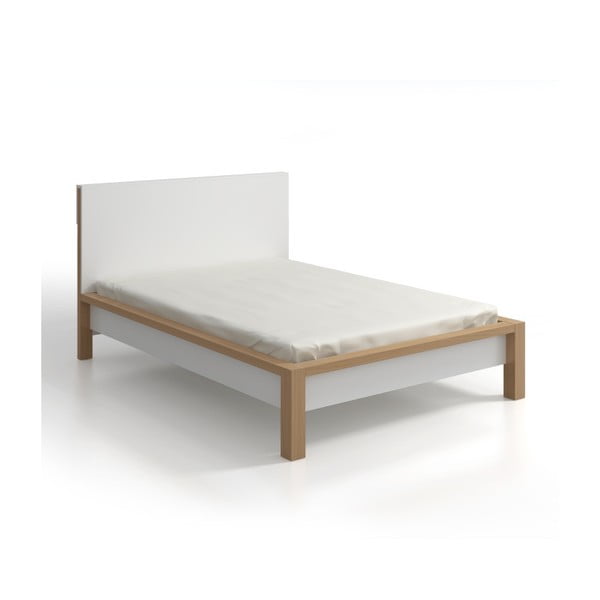 Dvoposteljna postelja iz borovega lesa s shrambo SKANDICA InBig, 160 x 200 cm