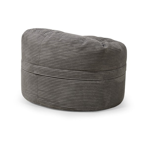 Svetlo siva otroška vreča za sedenje iz rebrastega žameta Roll 80 – SLOWDOWN-image-3