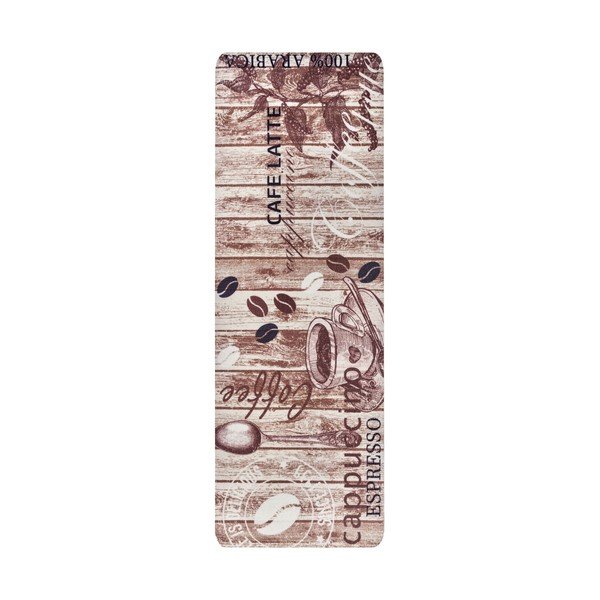 Rjava kuhinjska preproga Hanse Home Delicious Coffee, 67 x 180 cm