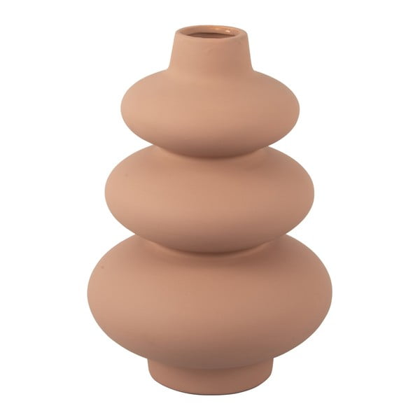 Bež keramična vaza Karlsson Circles, višina 28,5 cm