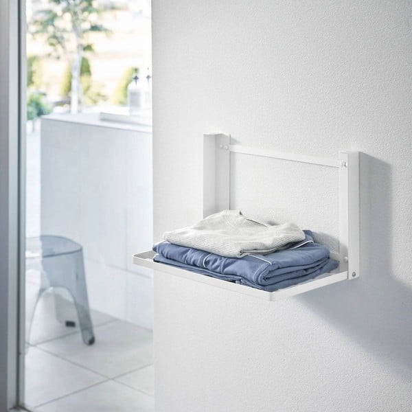 Mat bela jeklena stenska kopalniška polica Tower – YAMAZAKI-image-2