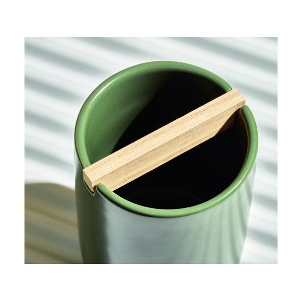 Zelen keramični lonček za zobno ščetko iDesign Eco Vanity-image-4