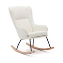 Bel gugalni fotelj iz tkanine bouclé Maustin – Kave Home