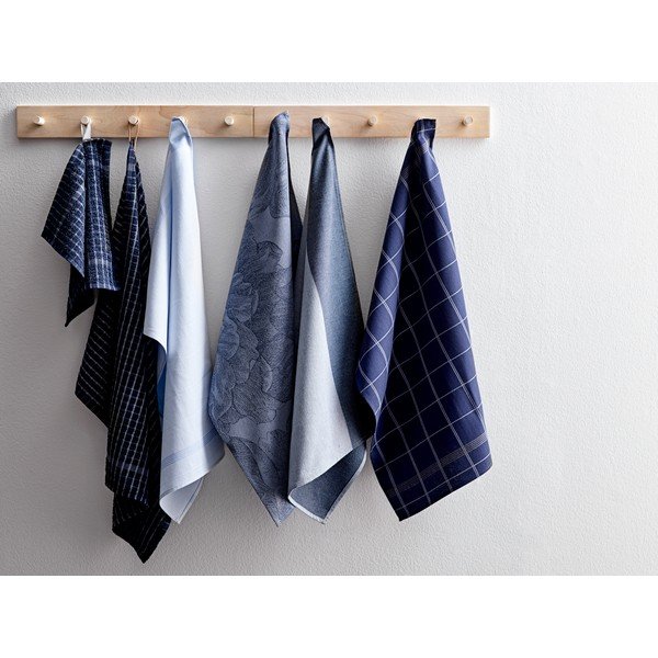 Modra bombažna kuhinjska brisača Södahl Geometric, 50 x 70 cm-image-1