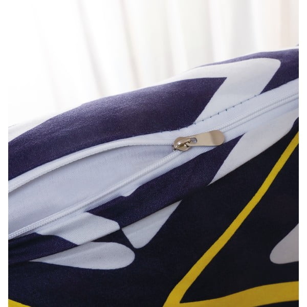 Temno modra enojna 6-delna posteljnina iz mikrosatena 140x200 cm Dylan – My House-image-2