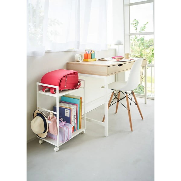 Bel kovinski regal na koleščkih 42x60 cm Tower – YAMAZAKI-image-2