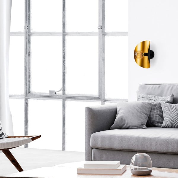 Črna/zlata stenska svetilka Sivani – Opviq lights-image-4