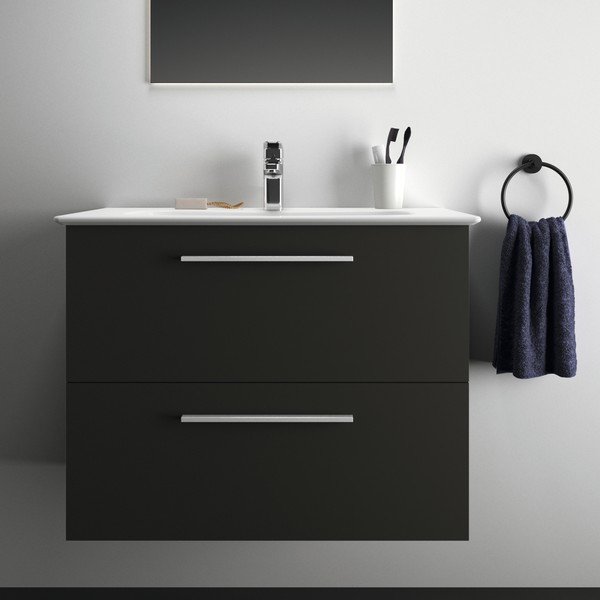 Antracitno siva stenska omarica za pod umivalnik 80x63 cm i.Life A – Ideal Standard-image-1