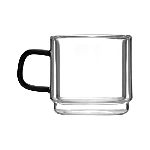 Steklene skodelice v kompletu za espresso 2 ks 80 ml Carbon – Vialli Design-image-3