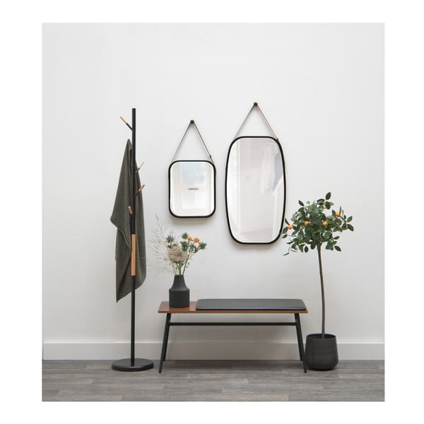 Stensko ogledalo v črnem okvirju PT LIVING Idylic, dolžina 74 cm-image-1