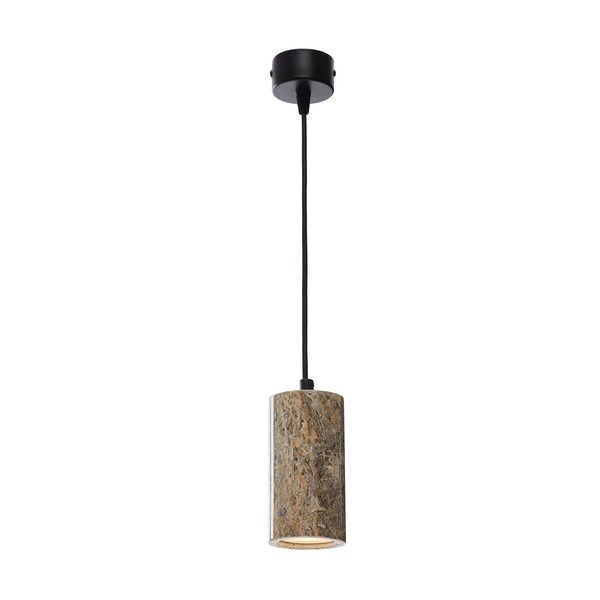 Siva viseča svetilka s kamnitim senčilom ø 6,5 cm Selma – Opviq lights