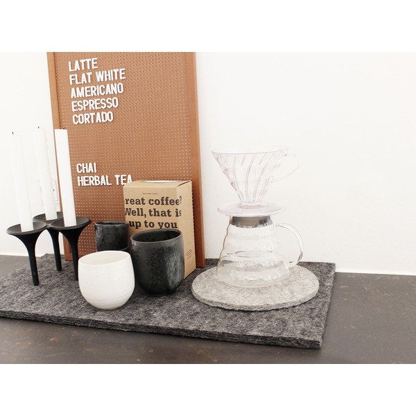 Jekleno siv podstavek iz volnenega filca Wooldot Felt Coaster, ⌀ 30 cm-image-2