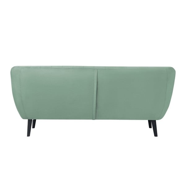 Mint zelena dvosedežna zofa Mazzini Sofas Toscane, črne noge-image-3