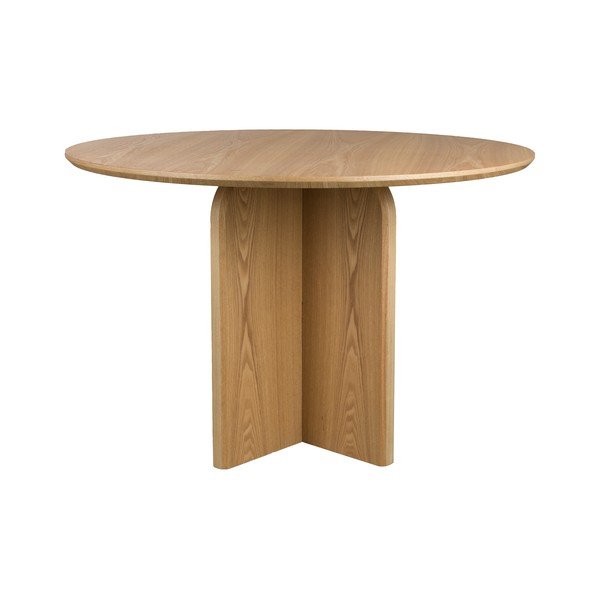 Okrogla jedilna miza v hrastovem dekorju ø 120 cm Laurent – White Label-image-2