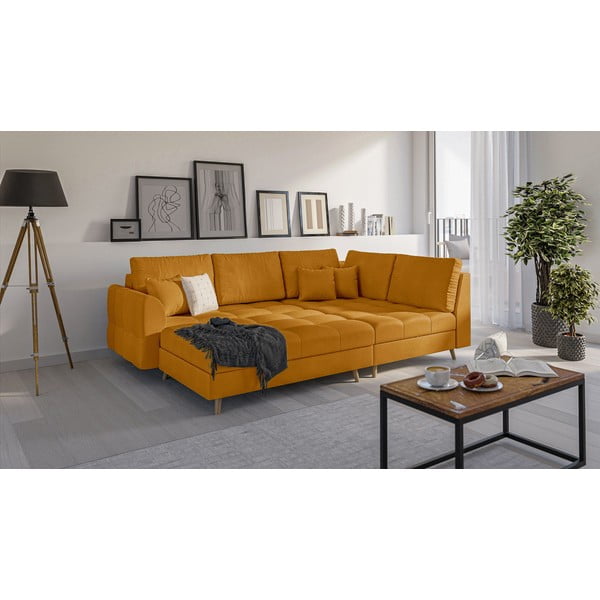 Gorčično rumen tabure Ariella – Ropez-image-3