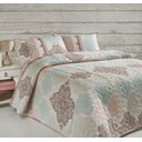 Kremno bel prešit komplet pregrinjala in prevleke za vzglavnik 200x220 cm Andalucia – Mijolnir