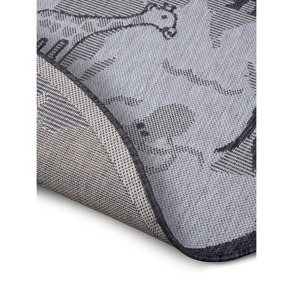 Siva okrogla preproga ø 120 cm Animal World – Hanse Home-image-3