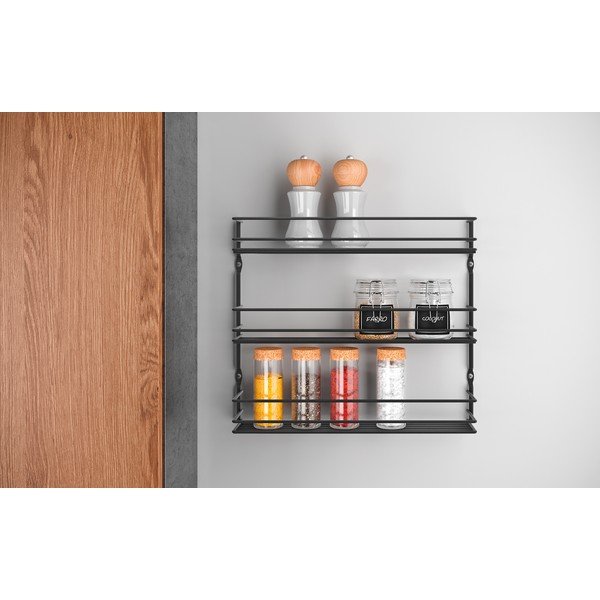 Stenski organizator za začimbe iz nerjavečega jekla Pepito – Metaltex-image-1