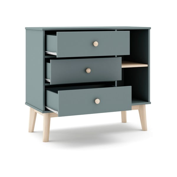 Prašno zelena otroška komoda 90x81x40 cm Esteban – Marckeric-image-4