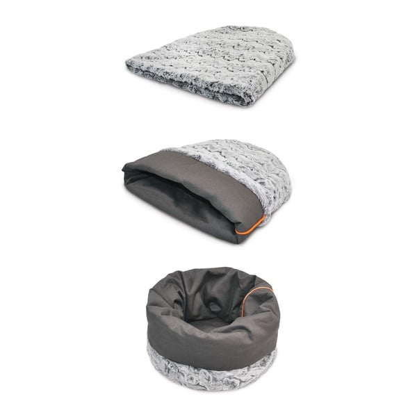 Siva podloga za hišne ljubljenčke ø 45 cm Snuggle Bed 3in1 Husky Grey L – P.L.A.Y.-image-2