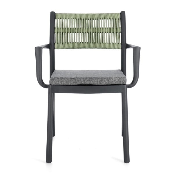 Sivi plastični vrtni stoli v kompletu 4 ks Alvin   – Bizzotto-image-2