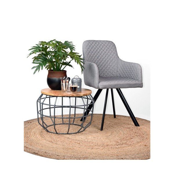 Rjava okrogla preproga iz jute ø 180 cm – LABEL51-image-1