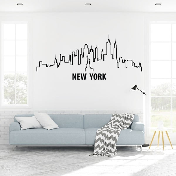 Stenska nalepka v obliki obrisa mesta Ambiance New York Design