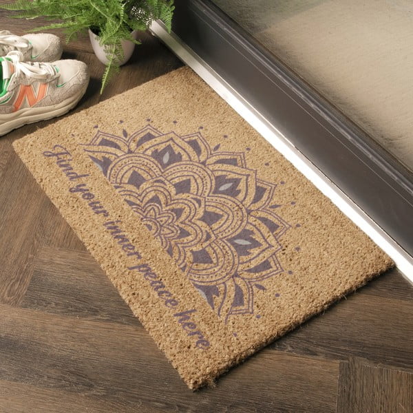 Predpražnik iz kokosovih vlaken 40x60 cm Find Your Inner Peace – Artsy Doormats-image-1