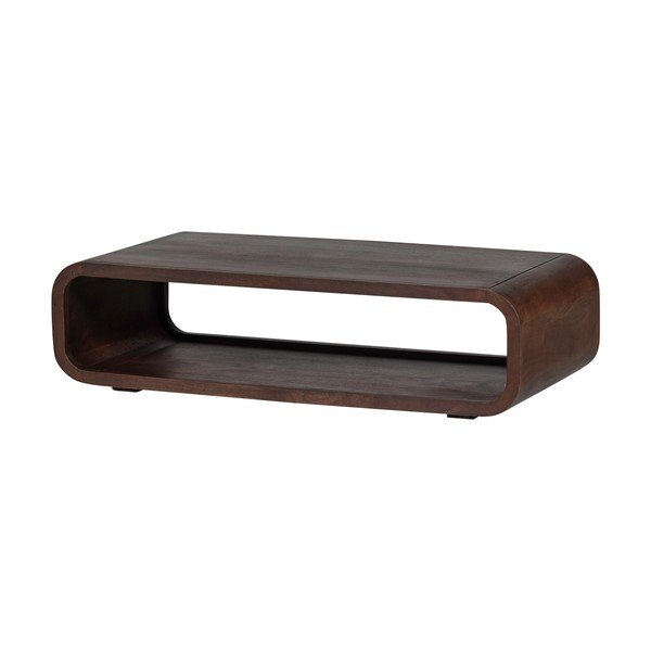 Klubska mizica iz masivnega manga v temni naravni barvi 60x120 cm Kinu – WOOOD-image-2