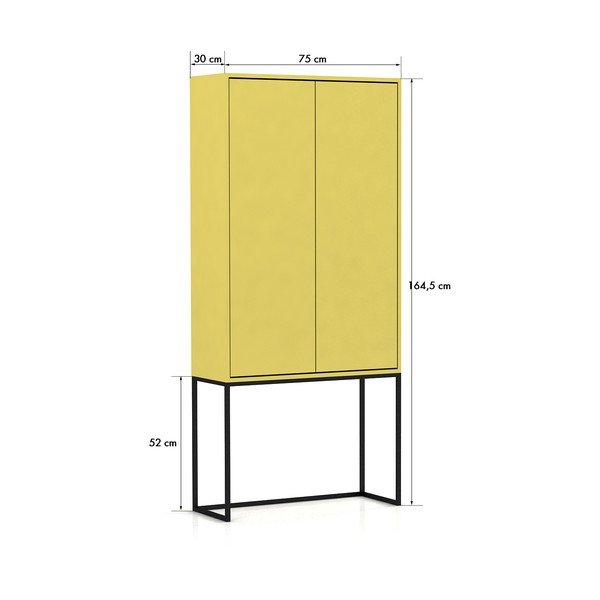 Rumena omarica 75x164,5 cm Lennon – Really Nice Things-image-3