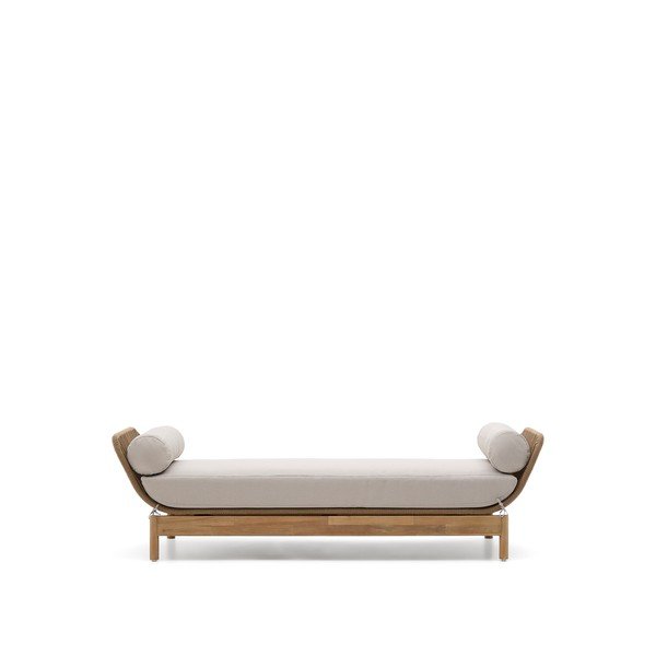 Vrtni kavč iz masivne akacije v naravni barvi Catalina – Kave Home