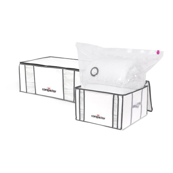 Vakuumske/ojačane tekstilne škatle za shranjevanje oblačil v kompletu 2 ks 50x65x27 cm Life – Compactor