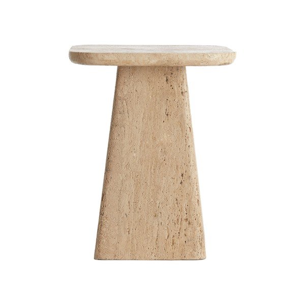 Stranska mizica s kamnito mizno ploščo 40x40 cm Kepami – Light & Living