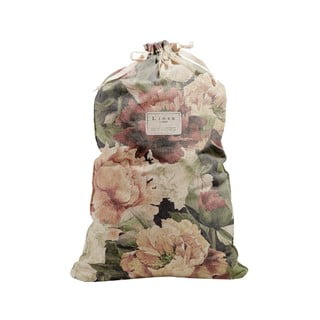 Vreča za perilo z deležem lana Really Nice Things Bag Spring Flowers, višina 75 cm
