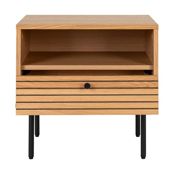 Stranska mizica z mizno ploščo v hrastovem dekorju 40x50 cm Kyoto – House Nordic-image-3