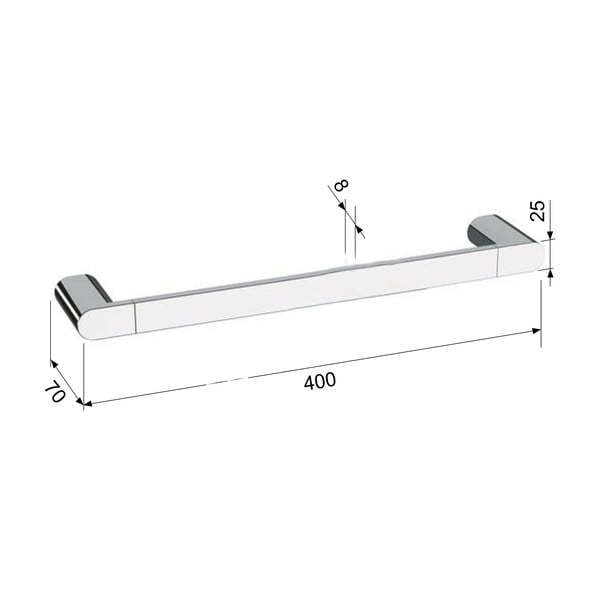 Belo medeninasto stensko držalo za brisače Flori – Sapho-image-1