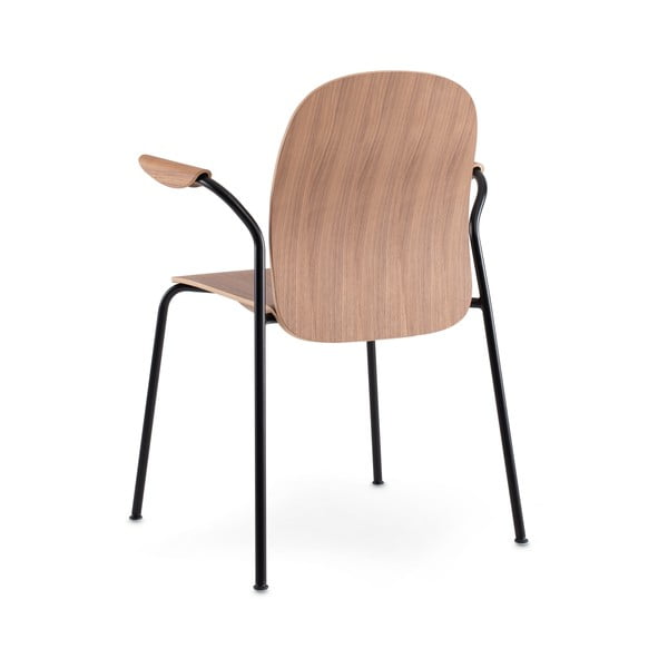 Jedilni stoli v kompletu z nasloni za roke/z možnostjo nalaganja 2 ks v orehovem dekorju v konjak rjavi barvi/v naravni barvi Book – Gazzda-image-4