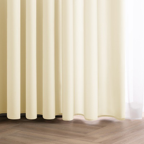 Slonokoščena zavesa za delno zatemnitev 140x270 cm Carli – Restilo-image-1