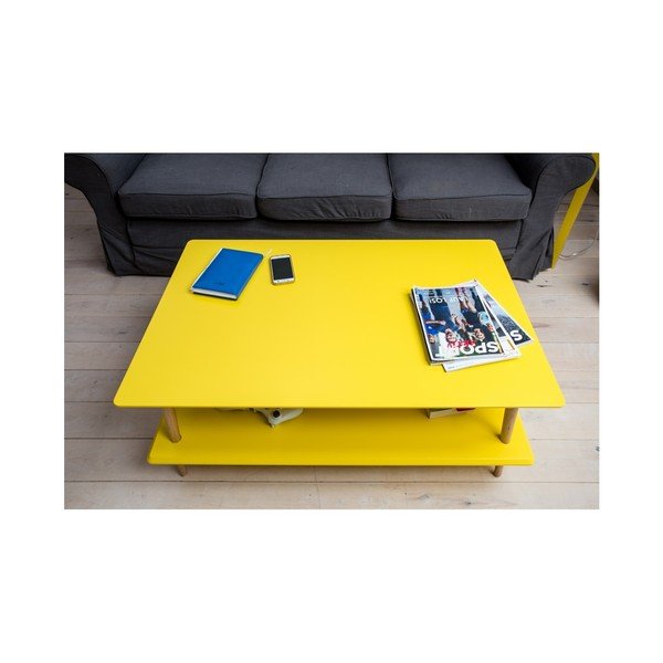 Bela kavna mizica s polico Ragaba KORO-image-4