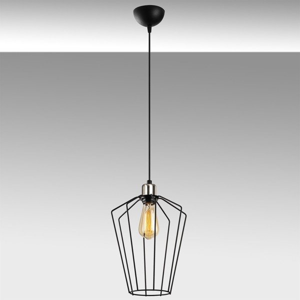 Črna kovinska viseča svetilka Opviq lights Desponia-image-1