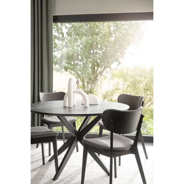 Okrogla jedilna miza s ploščo v hrastovem dekorju 120x120 cm Calverton - Rowico-image-2