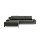 Temno siva raztegljiva sedežna garnitura Windsor & Co Sofas Planet, levi kot