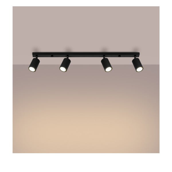 Črno točkovno svetilo 6,5x81 cm Gleam – Sollux-image-2