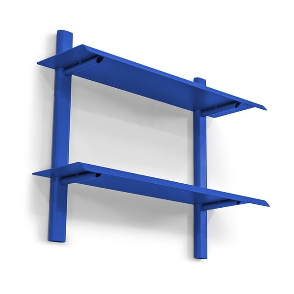 Modra večnivojska kovinska polica 60 cm Hola – Spinder Design-image-3