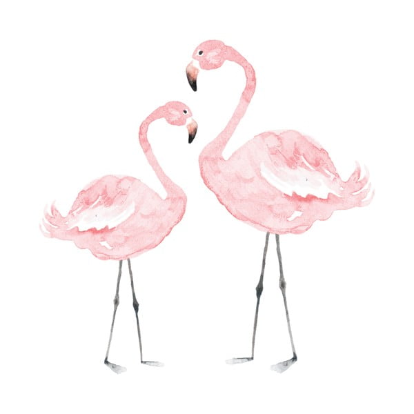 Stenska nalepka Dekornik Flamingos, 55 x 55 cm