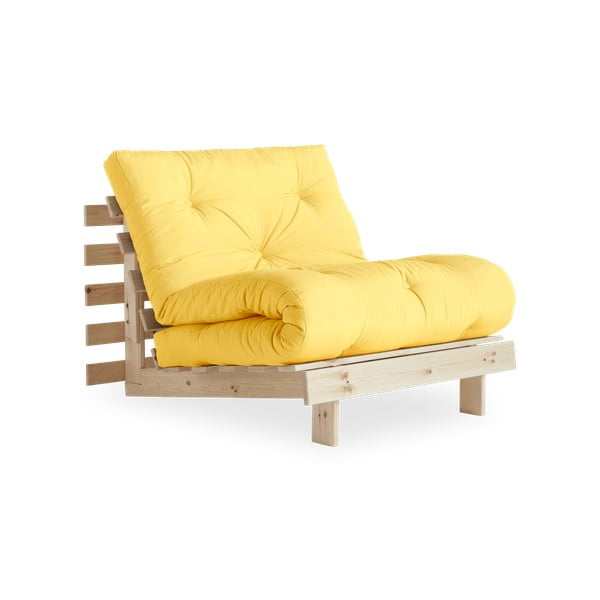 Raztegljiv fotelj Karup Design Roots Raw/Yellow