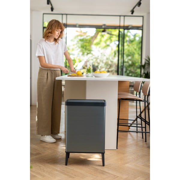 Siv koš za smeti na dotik iz reciklirane plastike 54 l Verto High – Curver-image-3