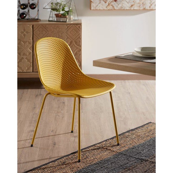 Rumen kovinski vrtni stol Quinby – Kave Home-image-1