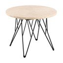 Okrogla stranska mizica z mizno ploščo v marmornem dekorju ø 55 cm Prunus – Actona